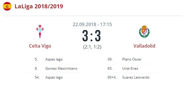Сельта - Вальядолид