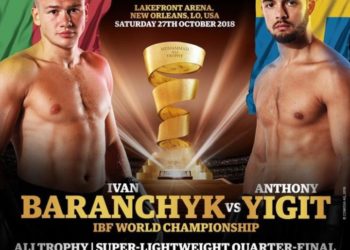 Прогноз Иван Баранчик — Энтони Йигит (28 октября 2018), ставки и коэффициенты