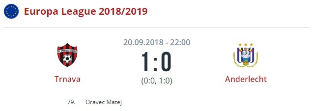 Трнава - Андерлехт