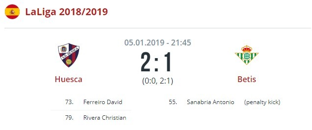 Уэска - Бетис