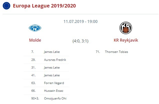 Мольде - Рейкьявик