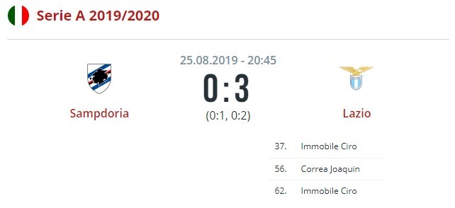 Сампдория - Лацио