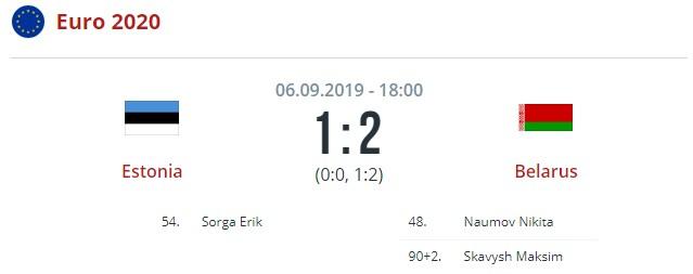 Эстония - Беларусь
