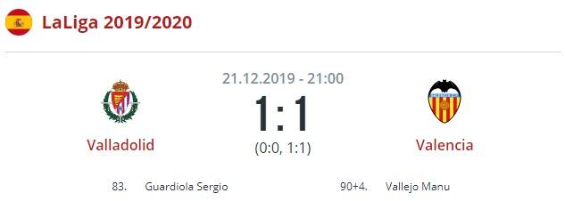 Вальядолид - Валенсия