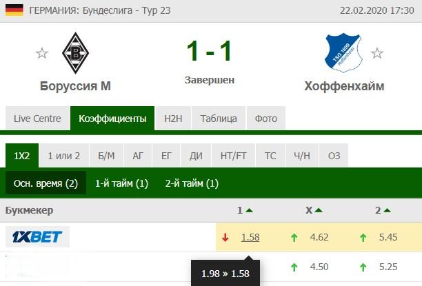 Боруссия М - Хоффенхайм