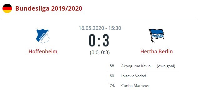 Хоффенхайм - Герта