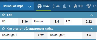Рынок на финал кубка