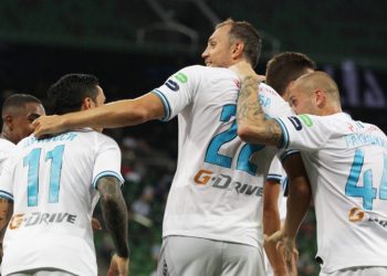 Зенит празднует победу в РПЛ