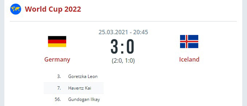 Германия - Исландия