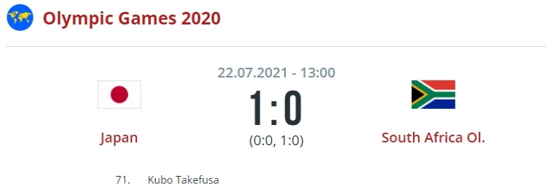 Япония — Южная Африка