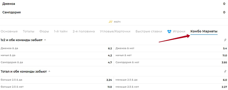 Комбинированные ставки