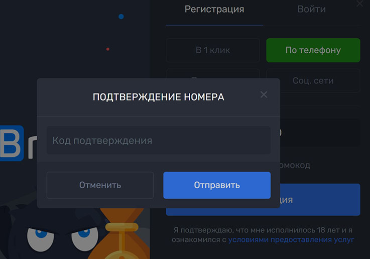 Подтверждение номера